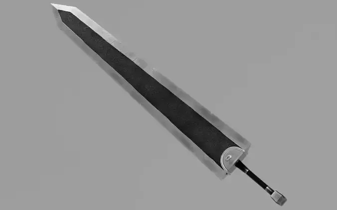 Manga Accurate Dragon Slayer inspired Sword 3D Model 3D print model