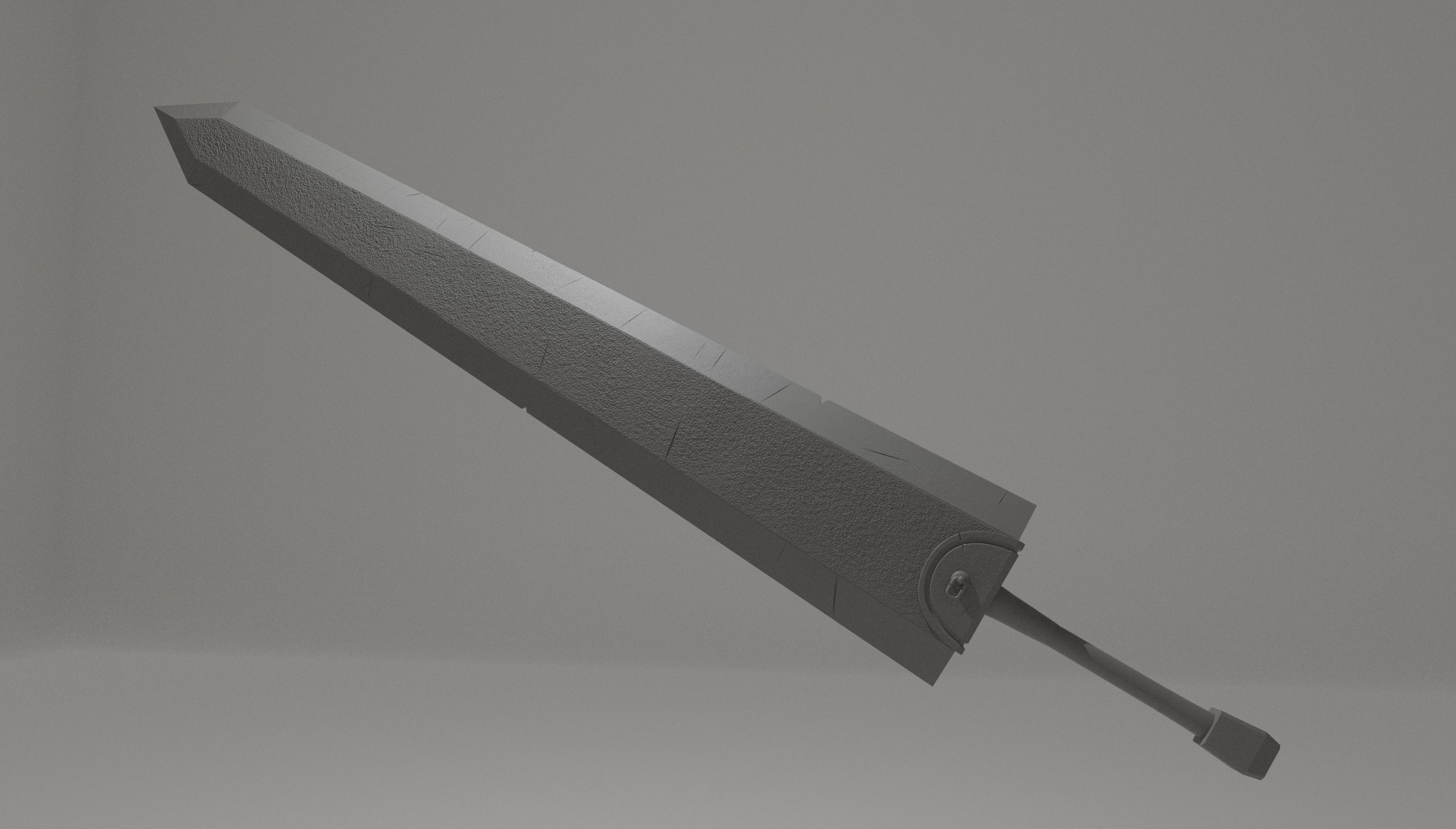 Manga Accurate Dragon Slayer inspired Sword 3D Model 3D print model_1