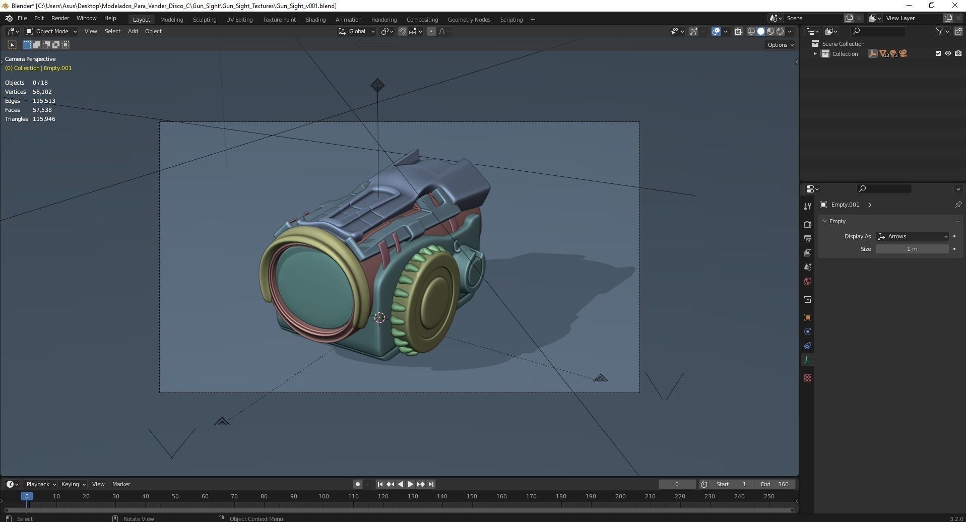 Gun Sight 3D model_16