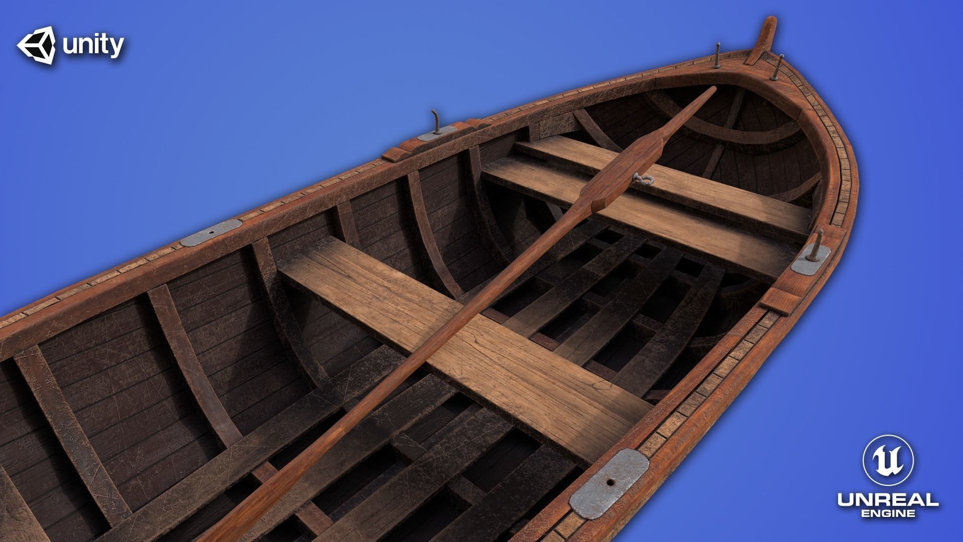 Old Boat - PBR GameReady Low-poly 3D model_4