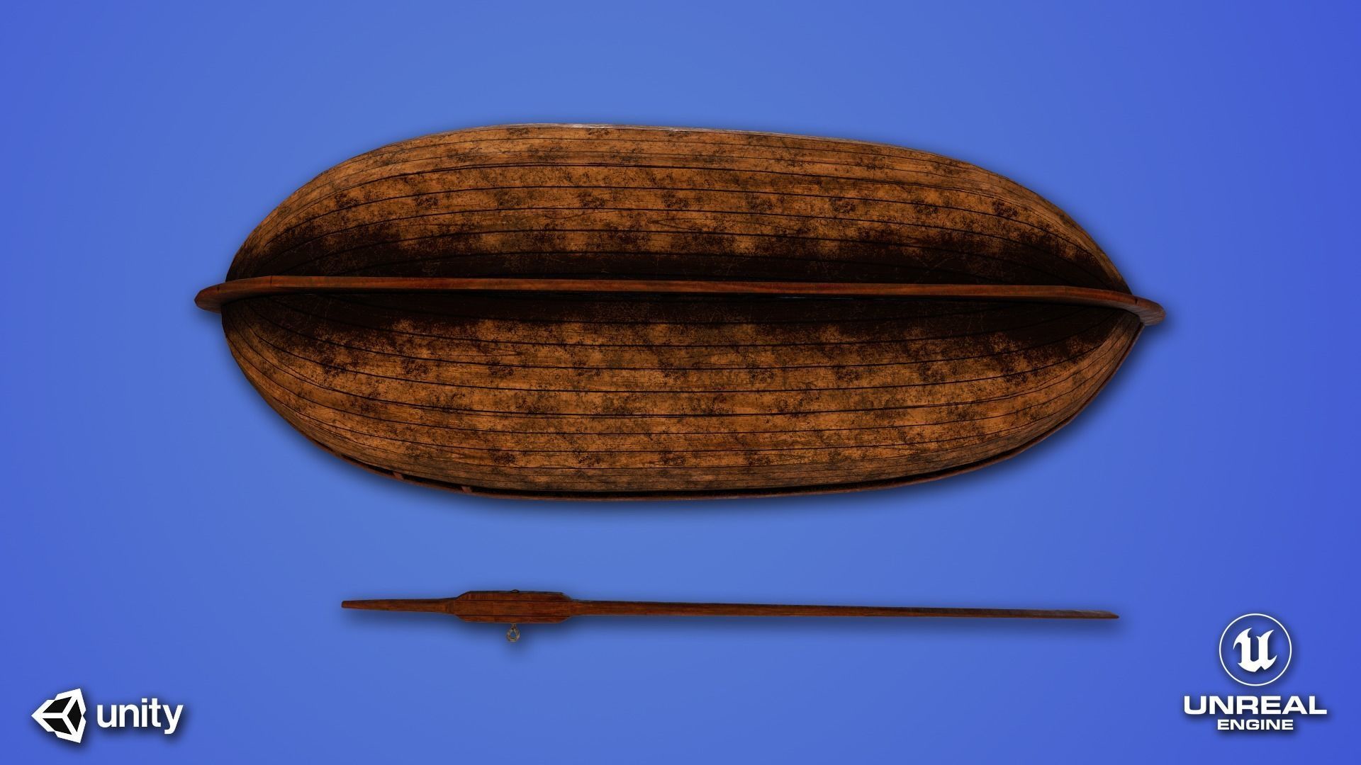 Old Boat - PBR GameReady Low-poly 3D model_2