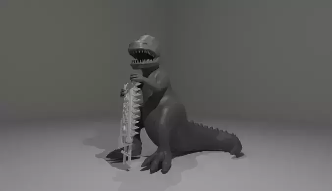 Dinky The Dinosaur High Detail 3D Model From Fallout New Vegas 3D print model