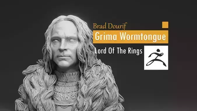 Brad Dourif - Grima Wormtongue - The Lord Of The Rings 3D print model