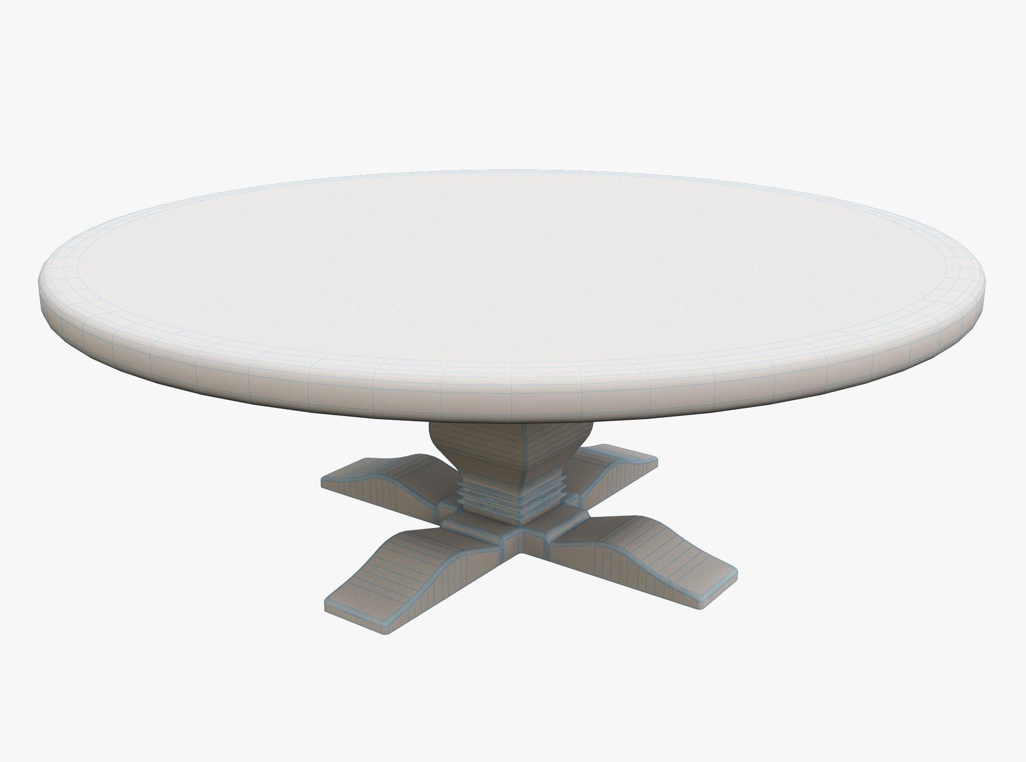 Medieval Table Low-poly 3D model_3