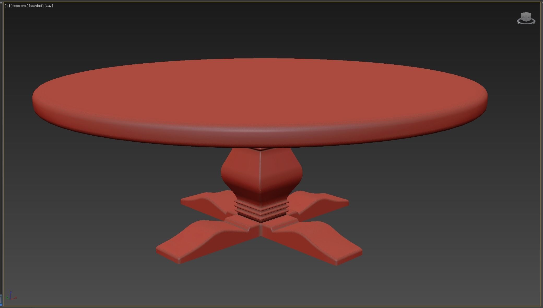 Medieval Table Low-poly 3D model_4