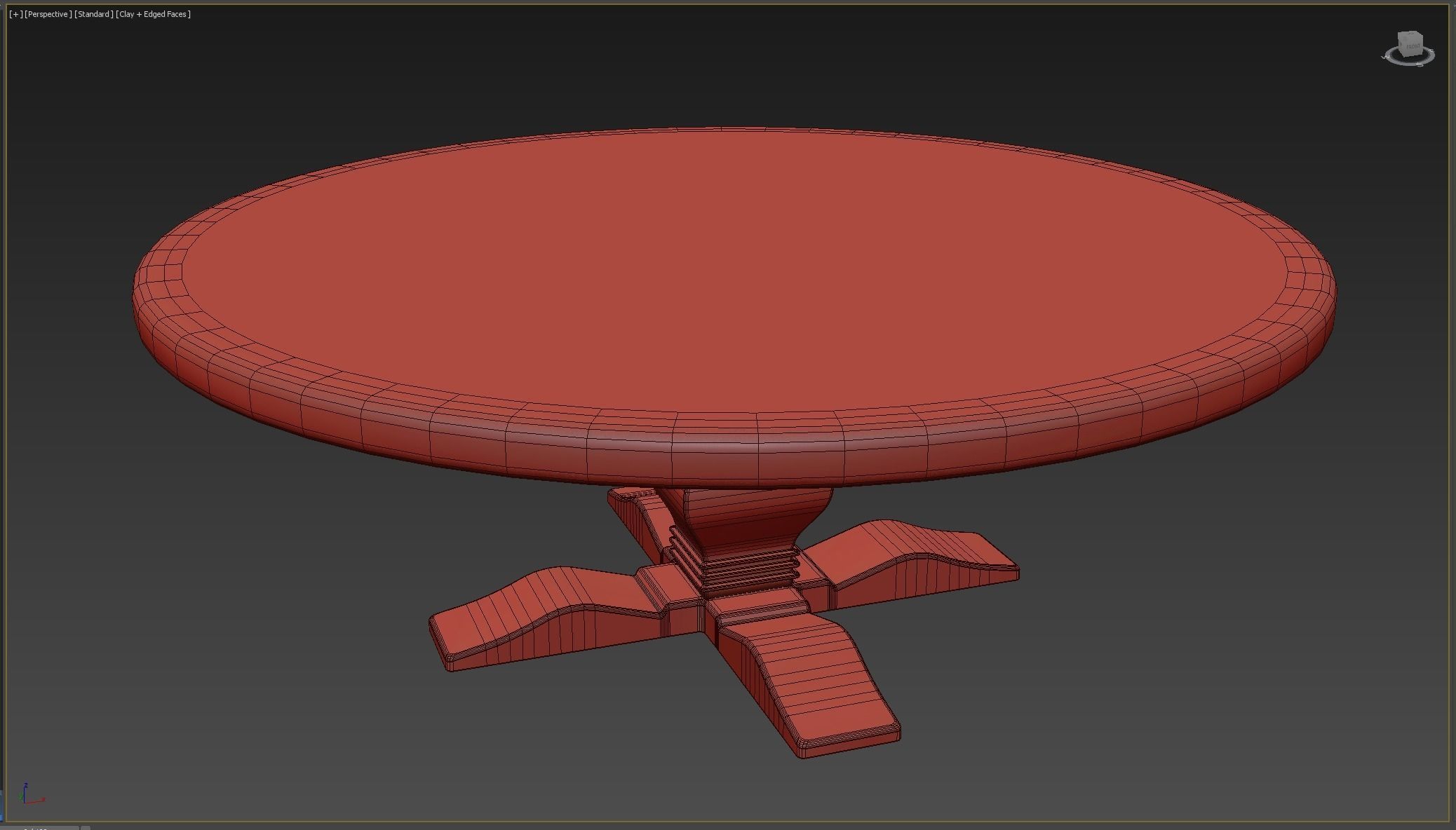 Medieval Table Low-poly 3D model_5