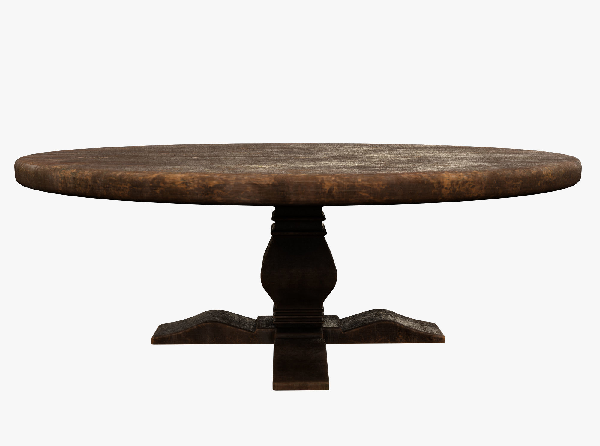 Medieval Table Low-poly 3D model_1