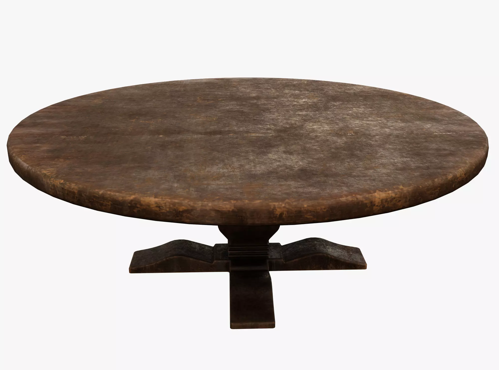 Medieval Table Low-poly 3D model_0