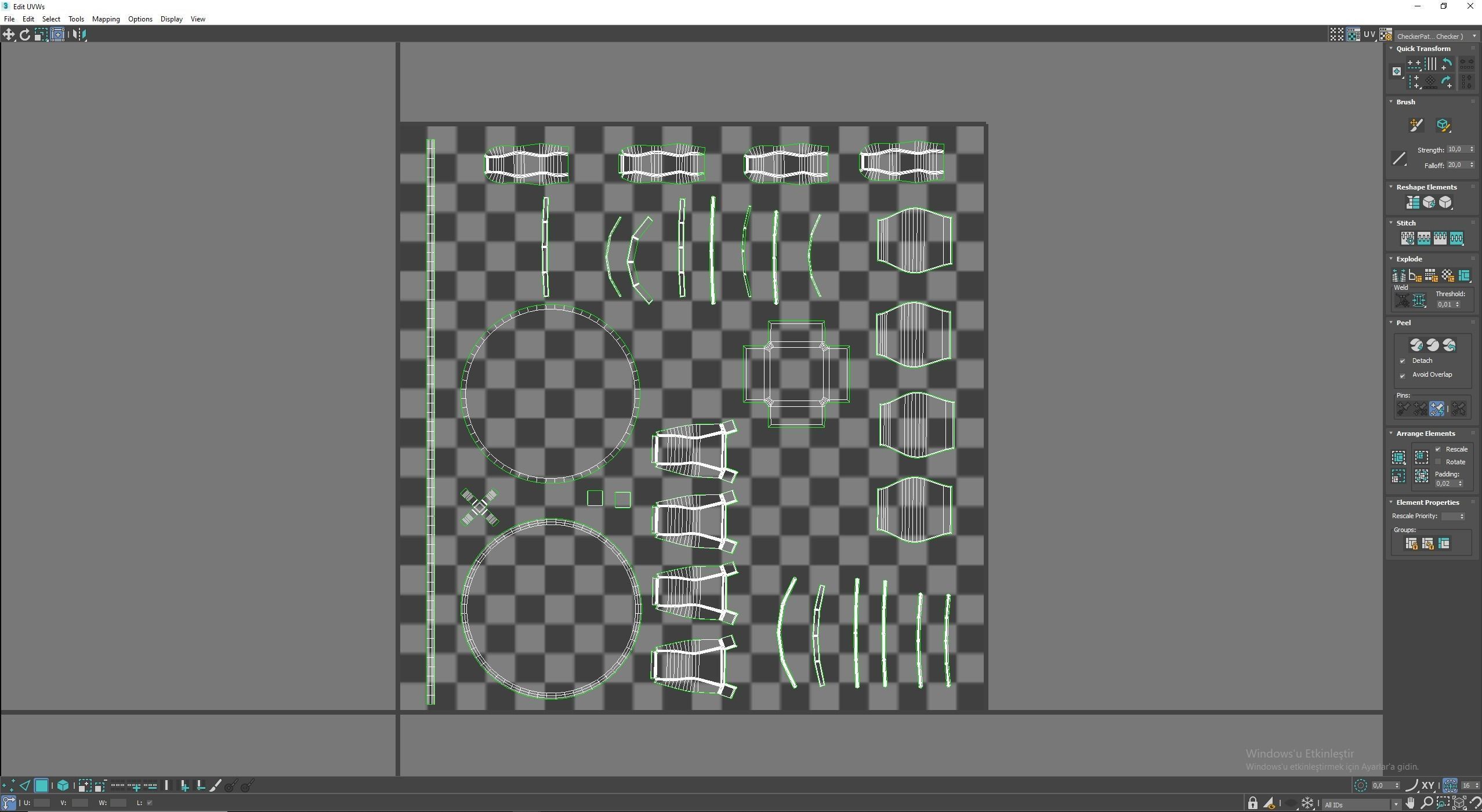 Medieval Table Low-poly 3D model_6