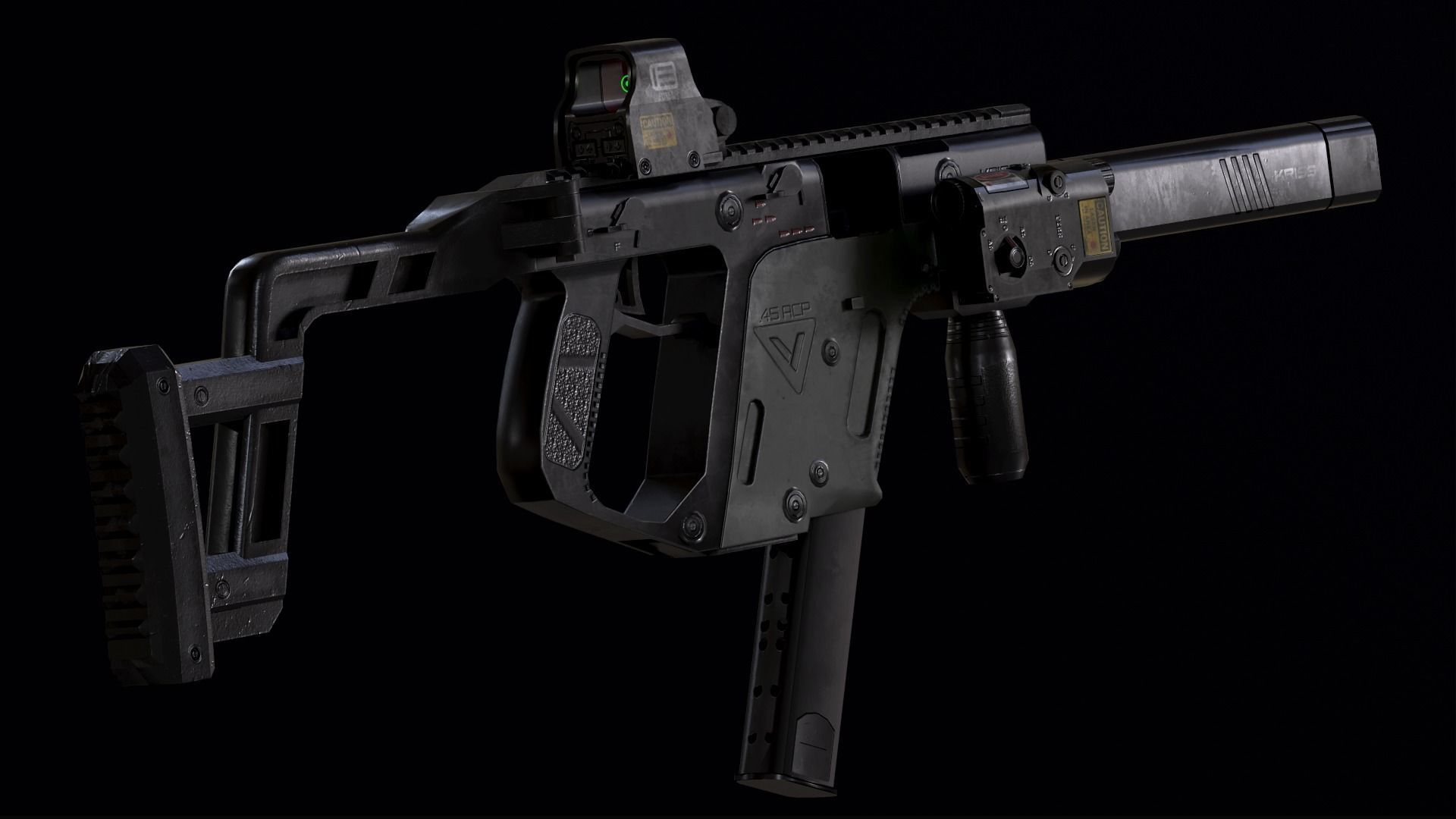 Kriss Vector Game Ready Gun Low-poly 3D model_5