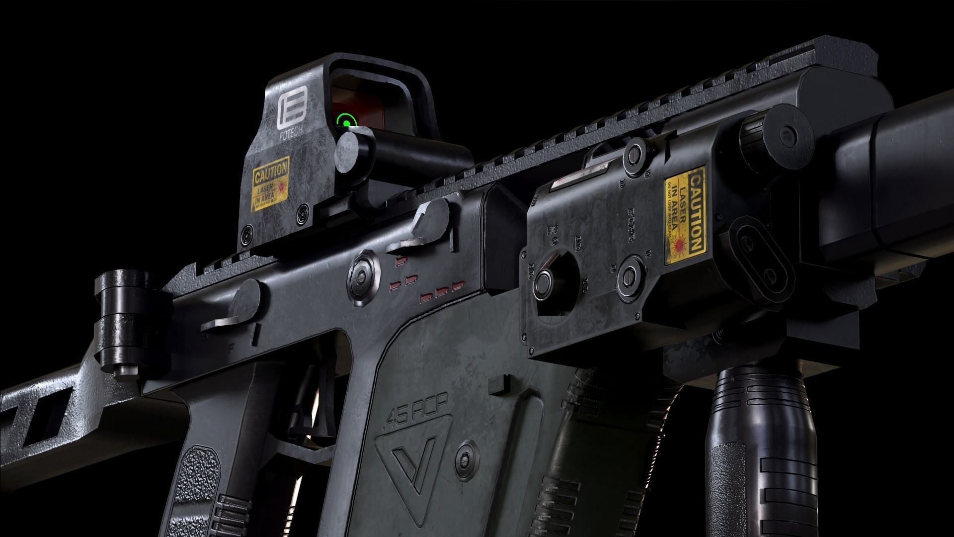 Kriss Vector Game Ready Gun Low-poly 3D model_7