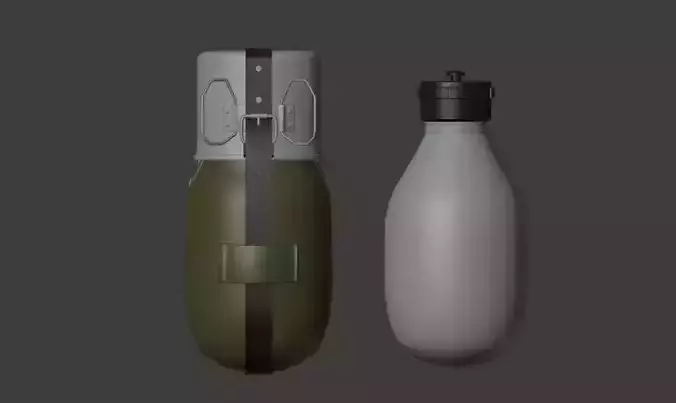 WWII Romanian Canteen 3D model