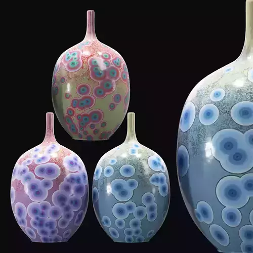 Vase-10 set of colorful vases