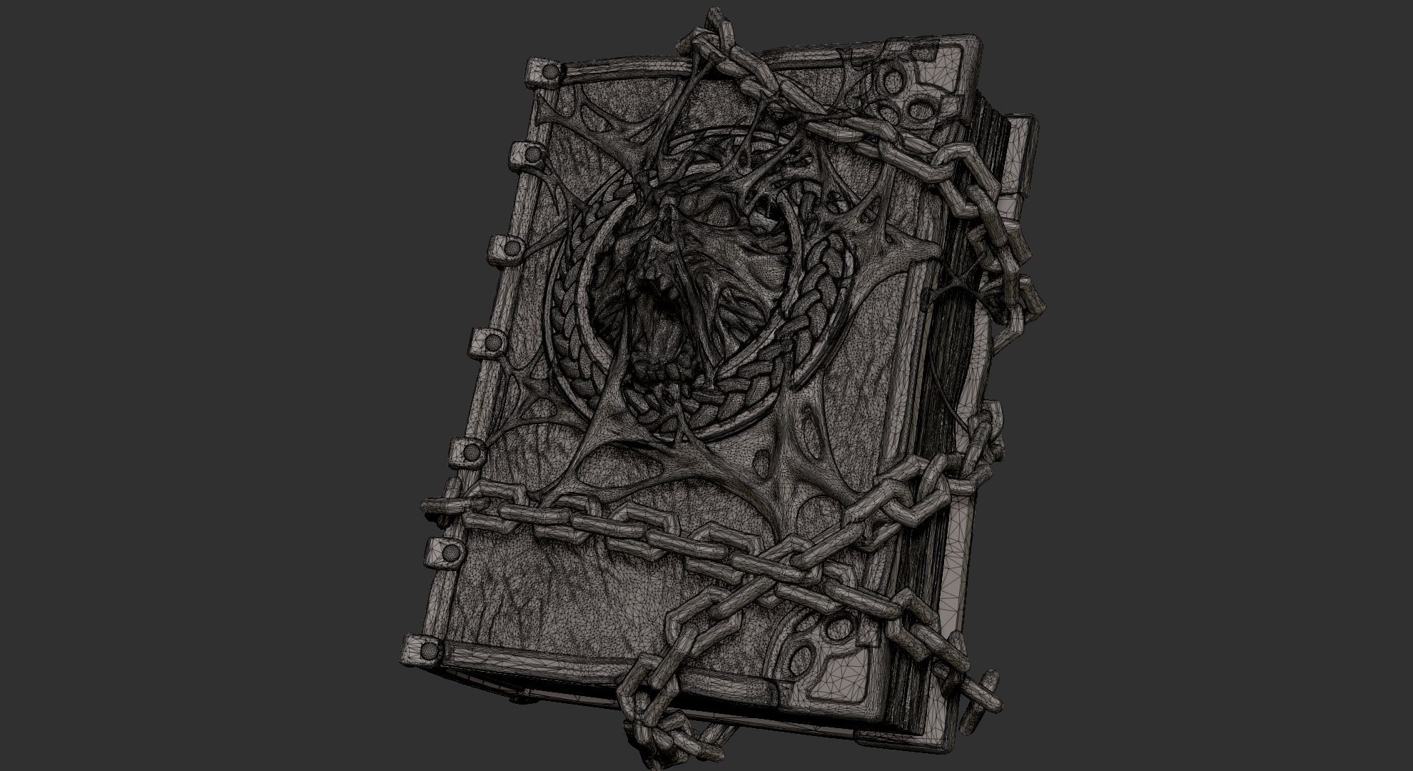 Necronomicon Book of Evil sculpture 3D model 3D printable | CGTrader