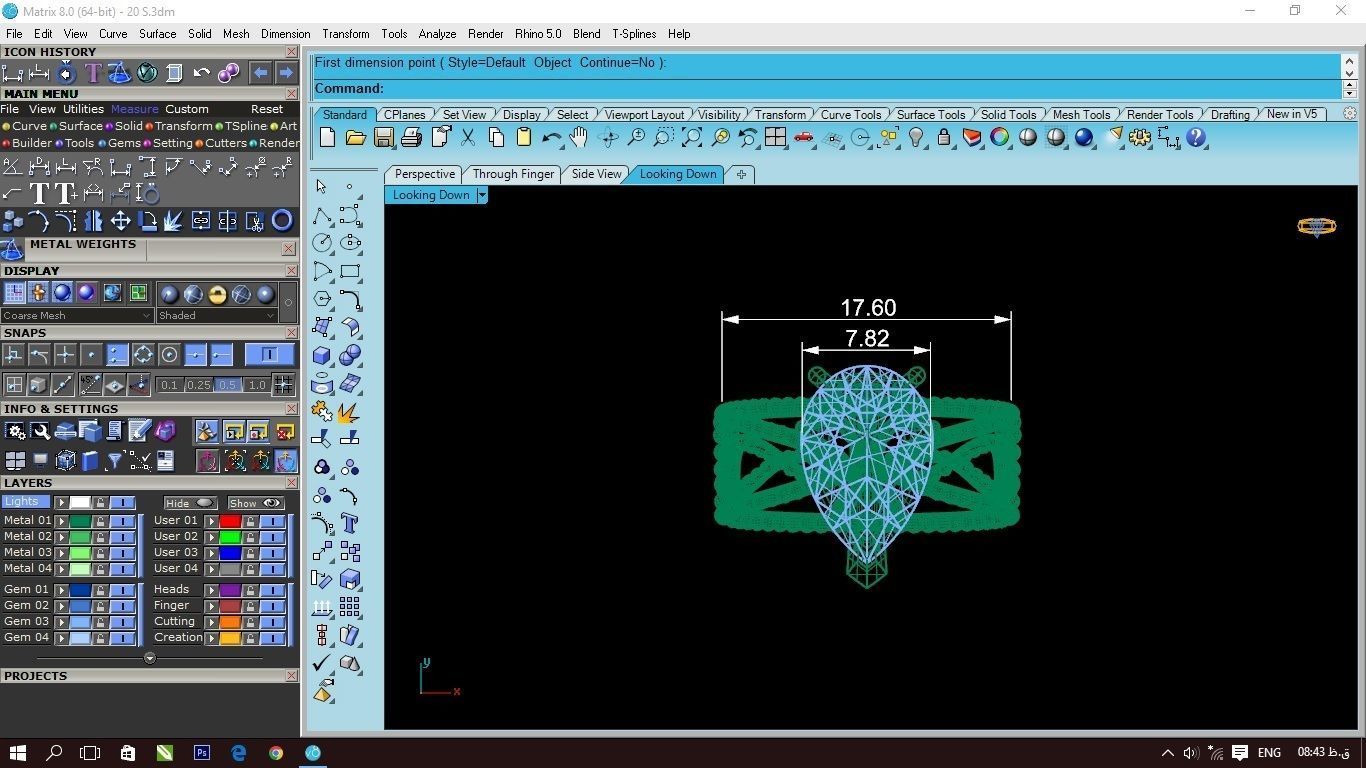 20  tear drop solitaire rings  3D model_13
