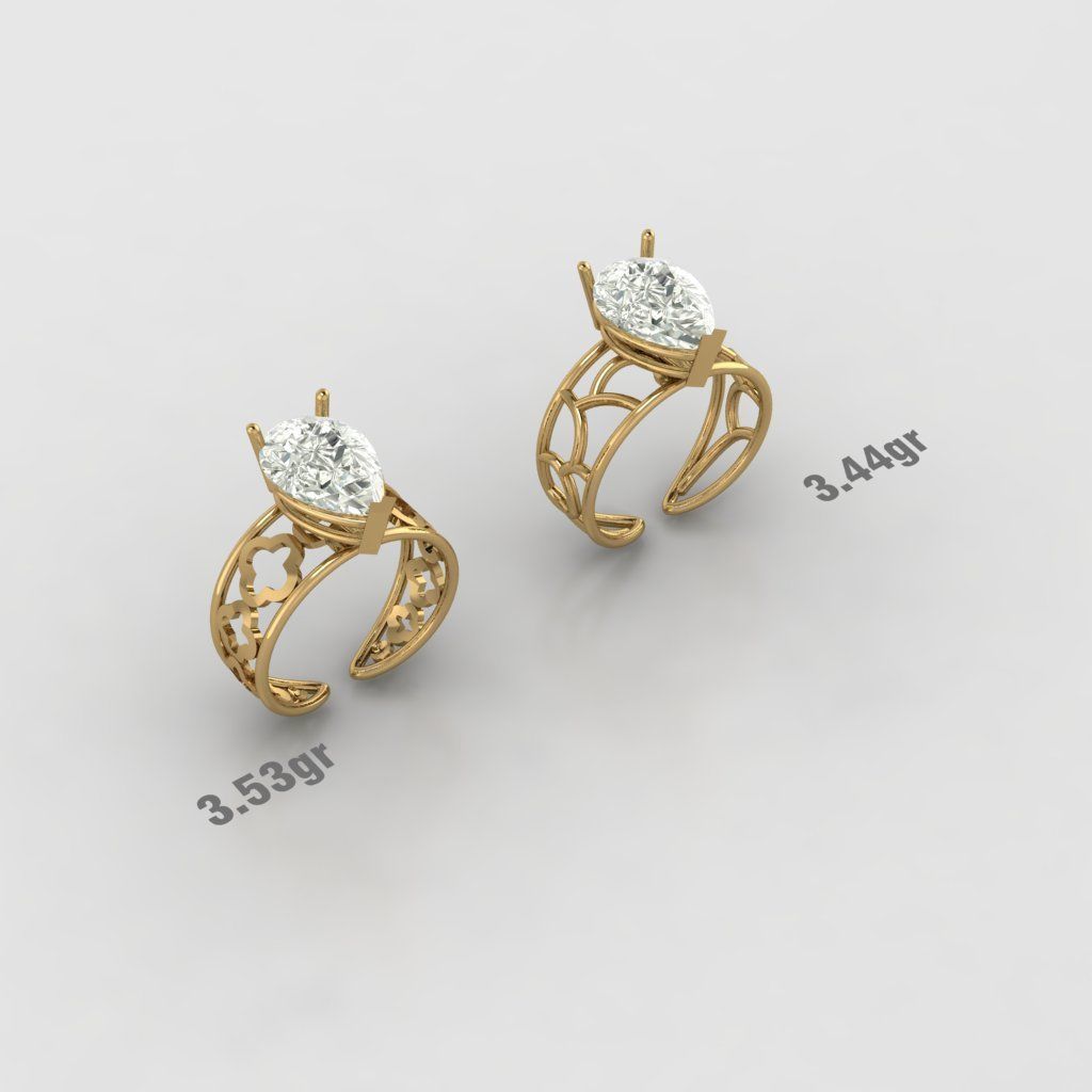 20  tear drop solitaire rings  3D model_6