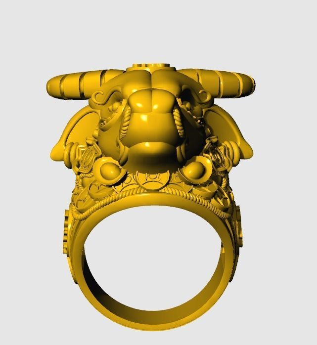 ring Buffalo style 3D print model_3