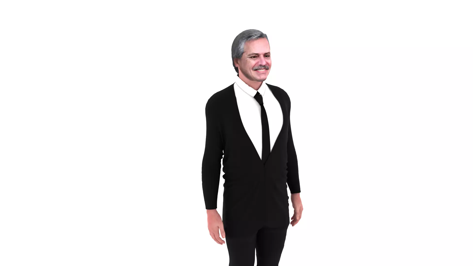 Alberto Angel Fernandez - President of Argentina Low-poly 3D model