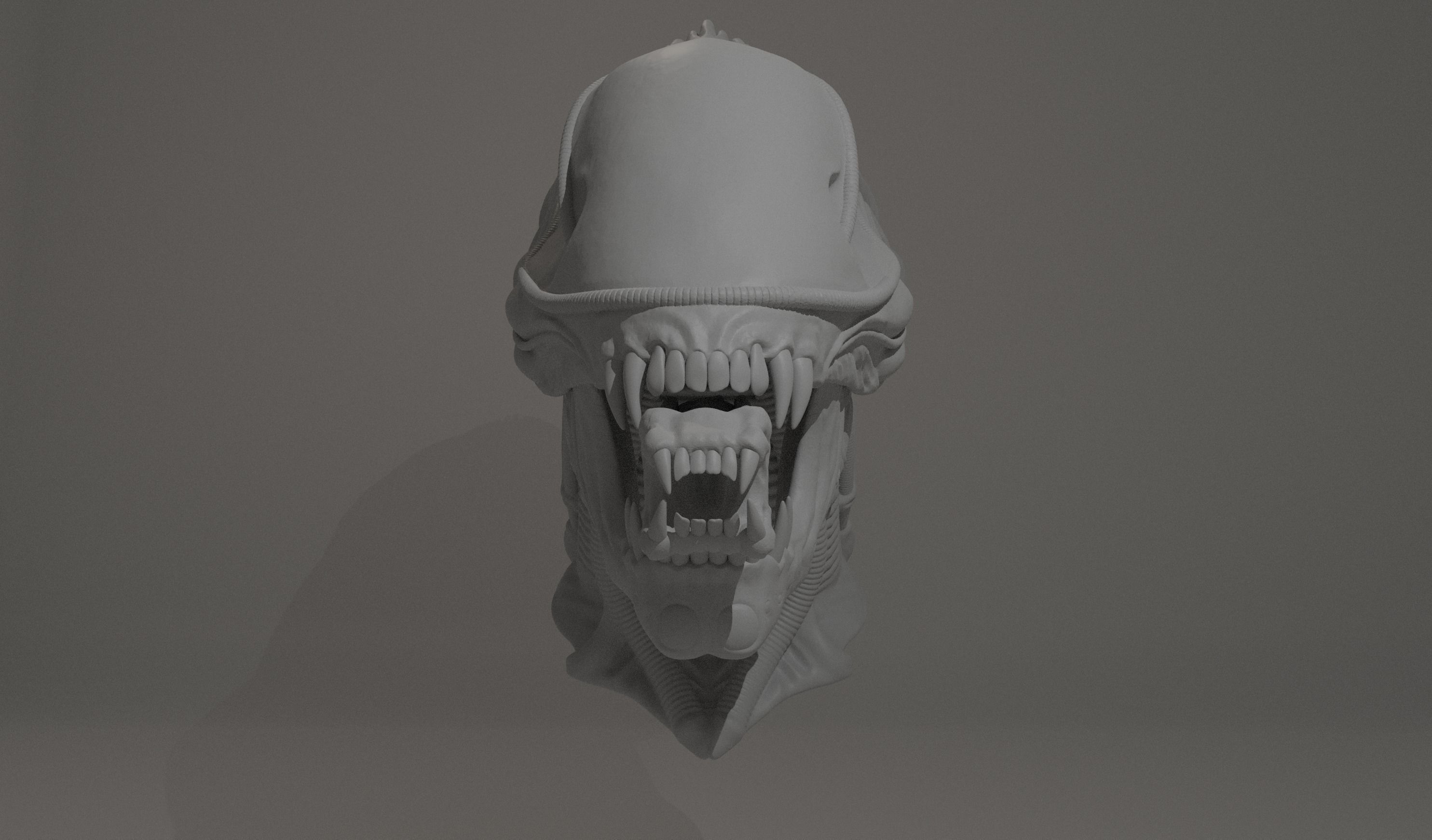 Aliens 1986 Screen Accurate Alien Warrior Head 3D Model 3D print model_5