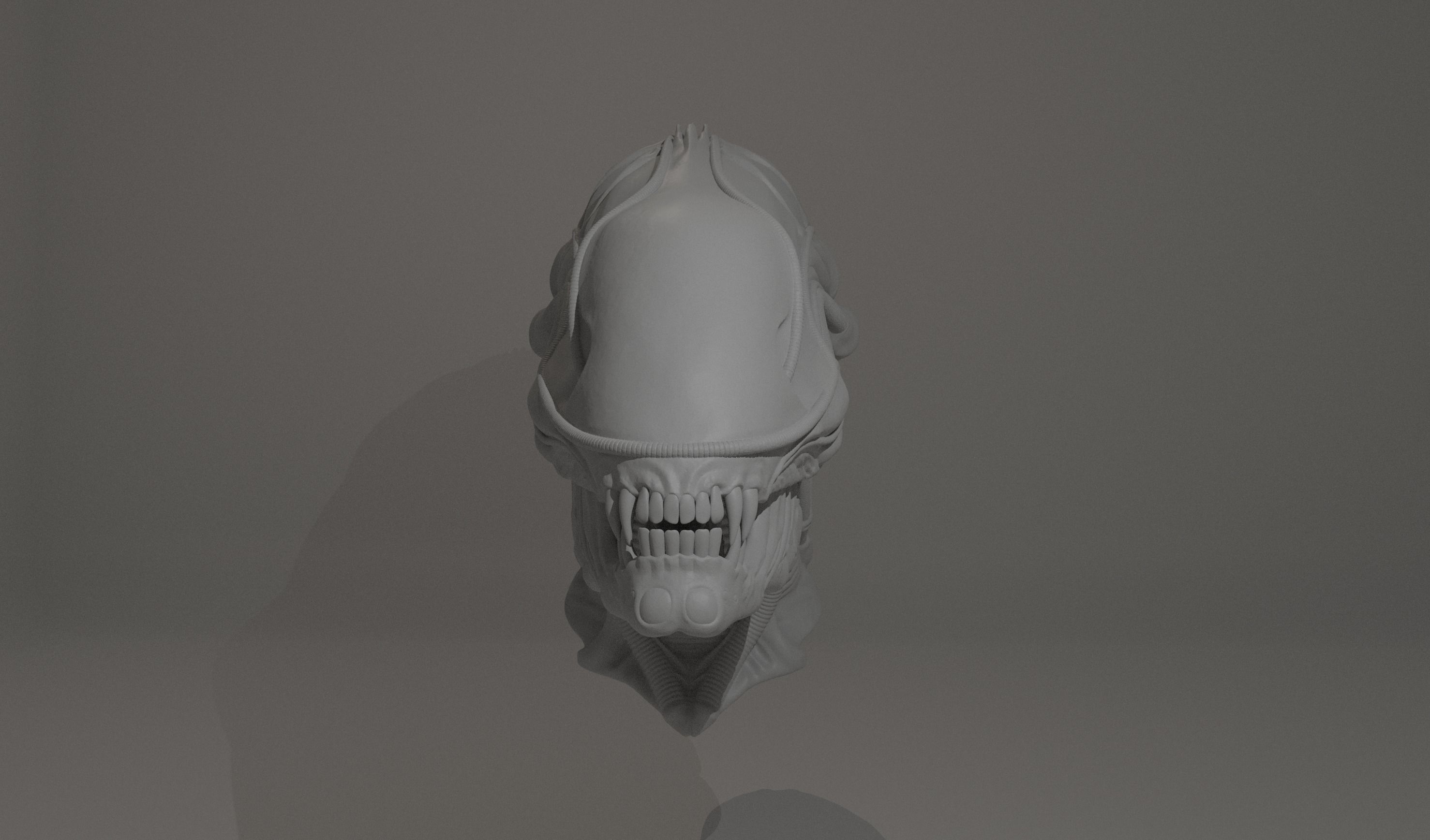 Aliens 1986 Screen Accurate Alien Warrior Head 3D Model 3D print model_1