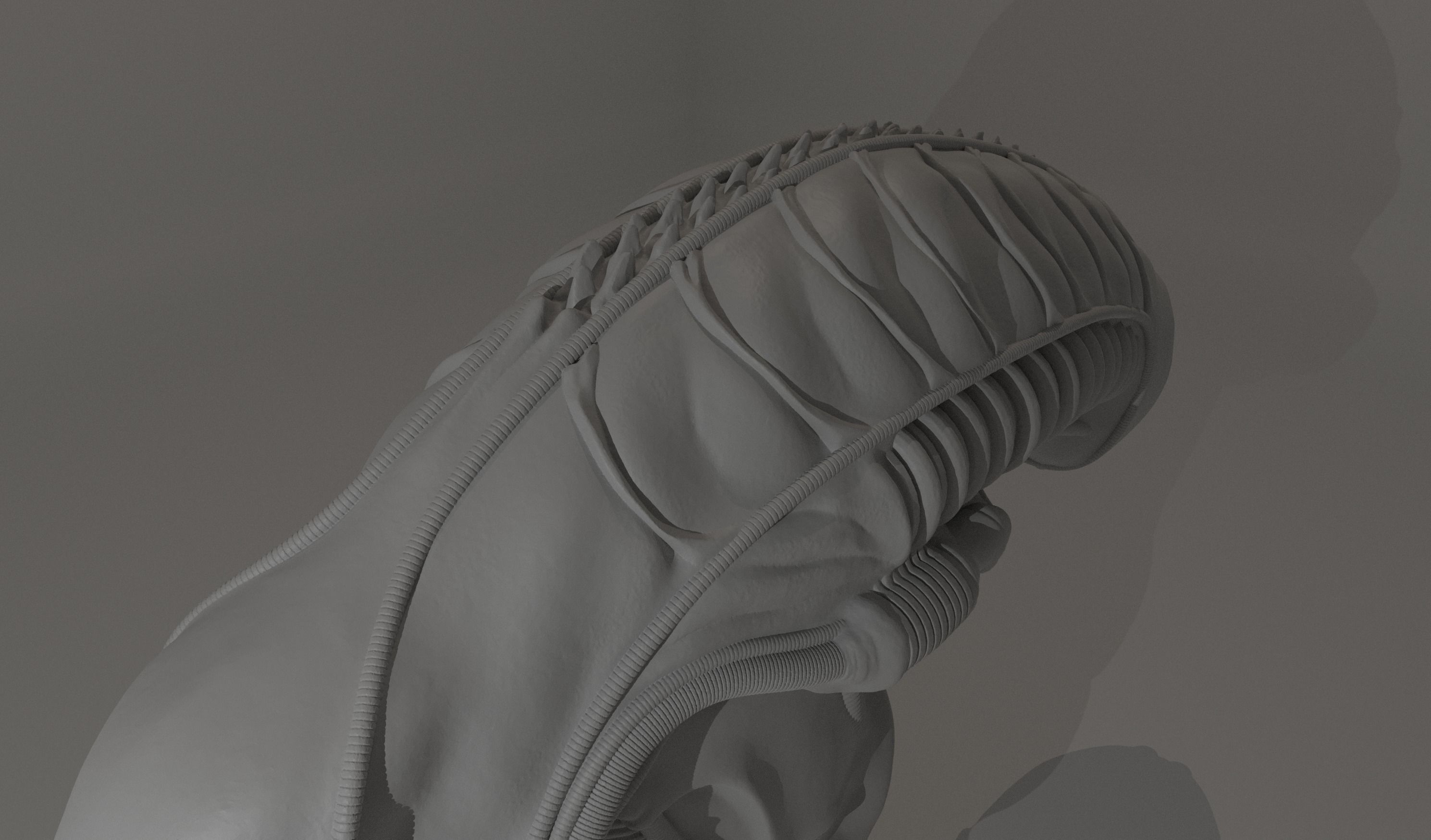 Aliens 1986 Screen Accurate Alien Warrior Head 3D Model 3D print model_3