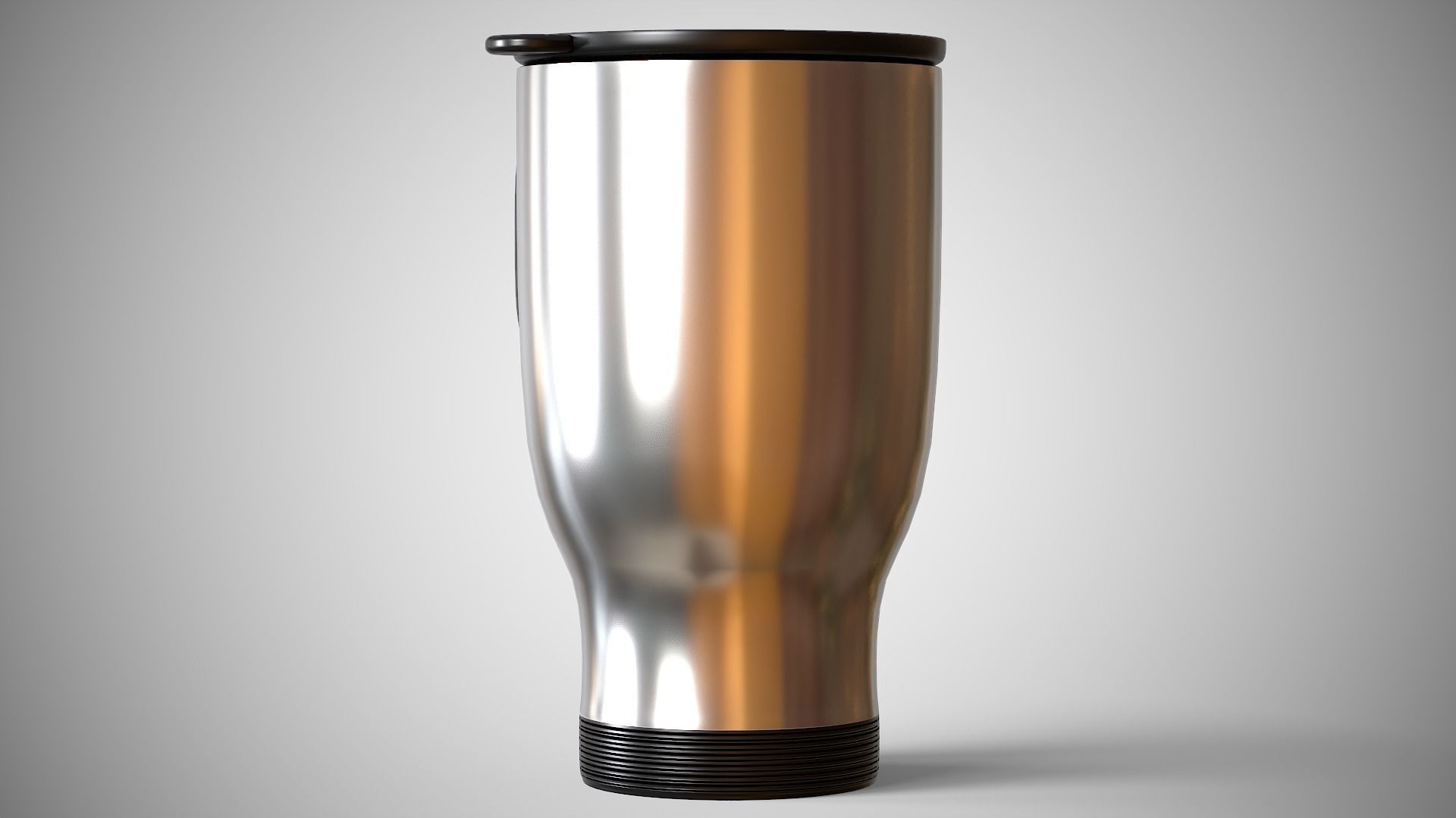 Travel Mug Silver Low-poly 3D model_4