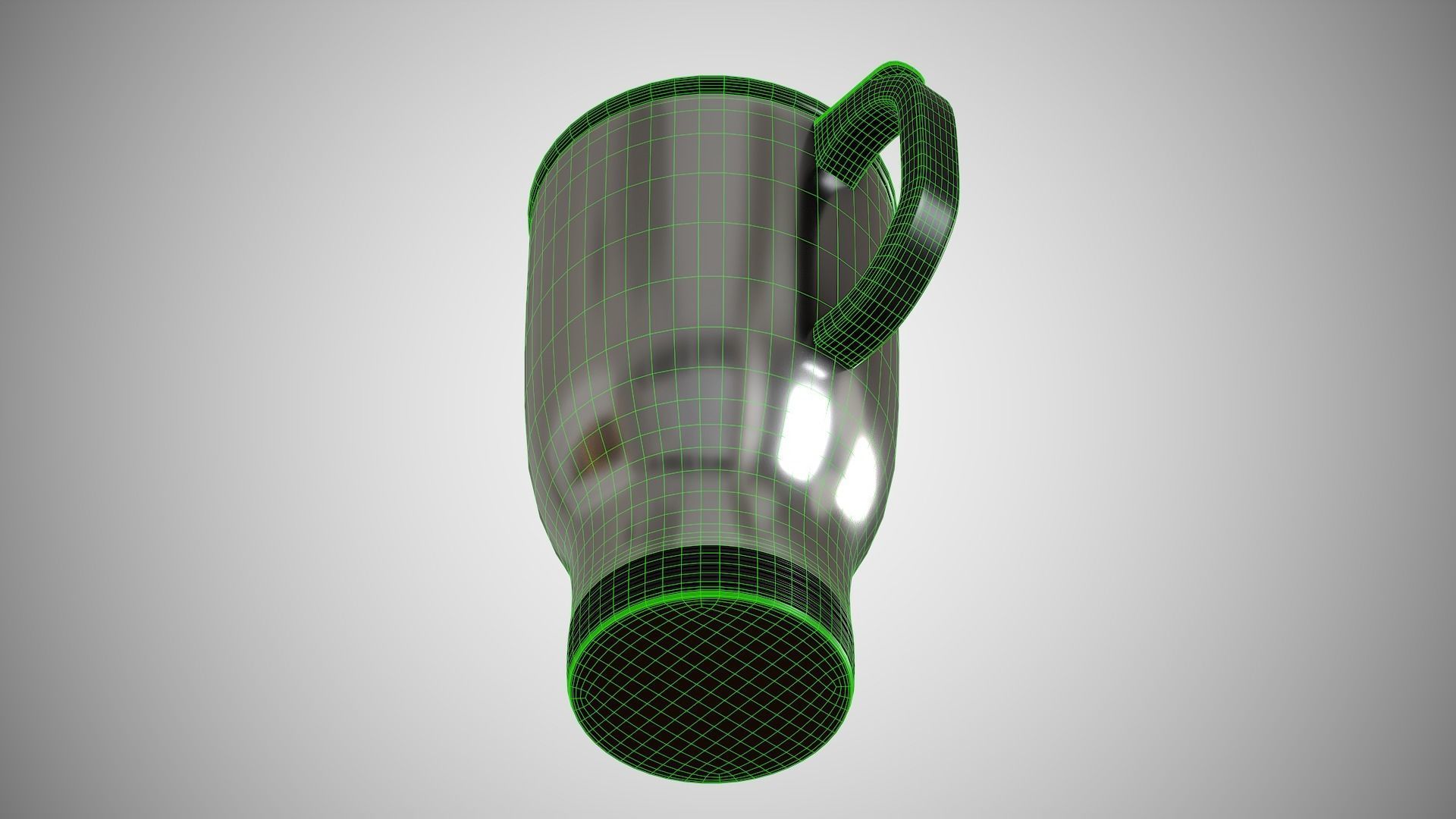 Travel Mug Silver Low-poly 3D model_18