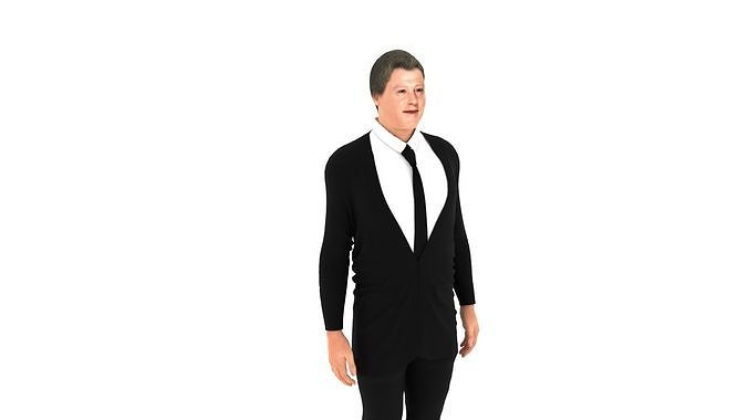 Bill Clinton Low-poly 3D model