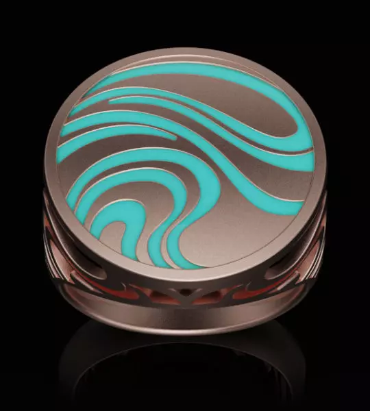 Enamel gold women ring Free 3D print model