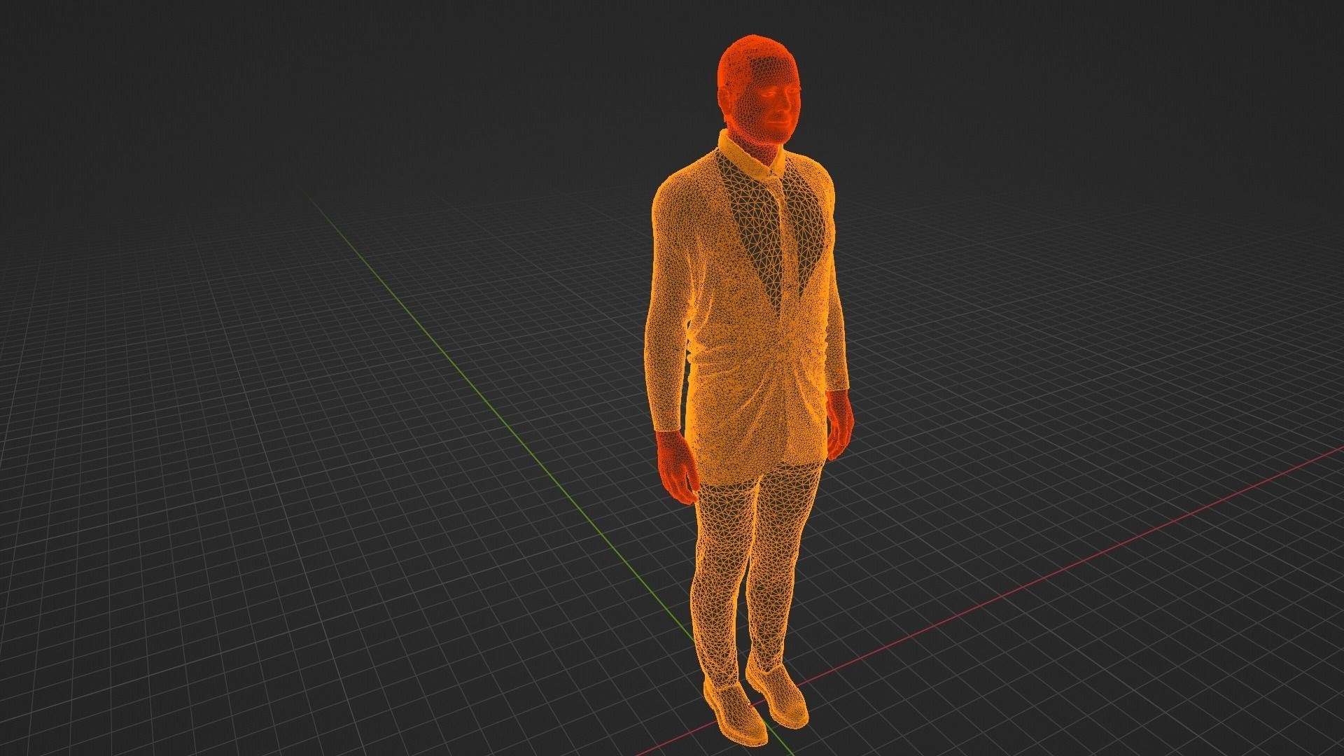 Winston Churchill Low-poly 3D model_9