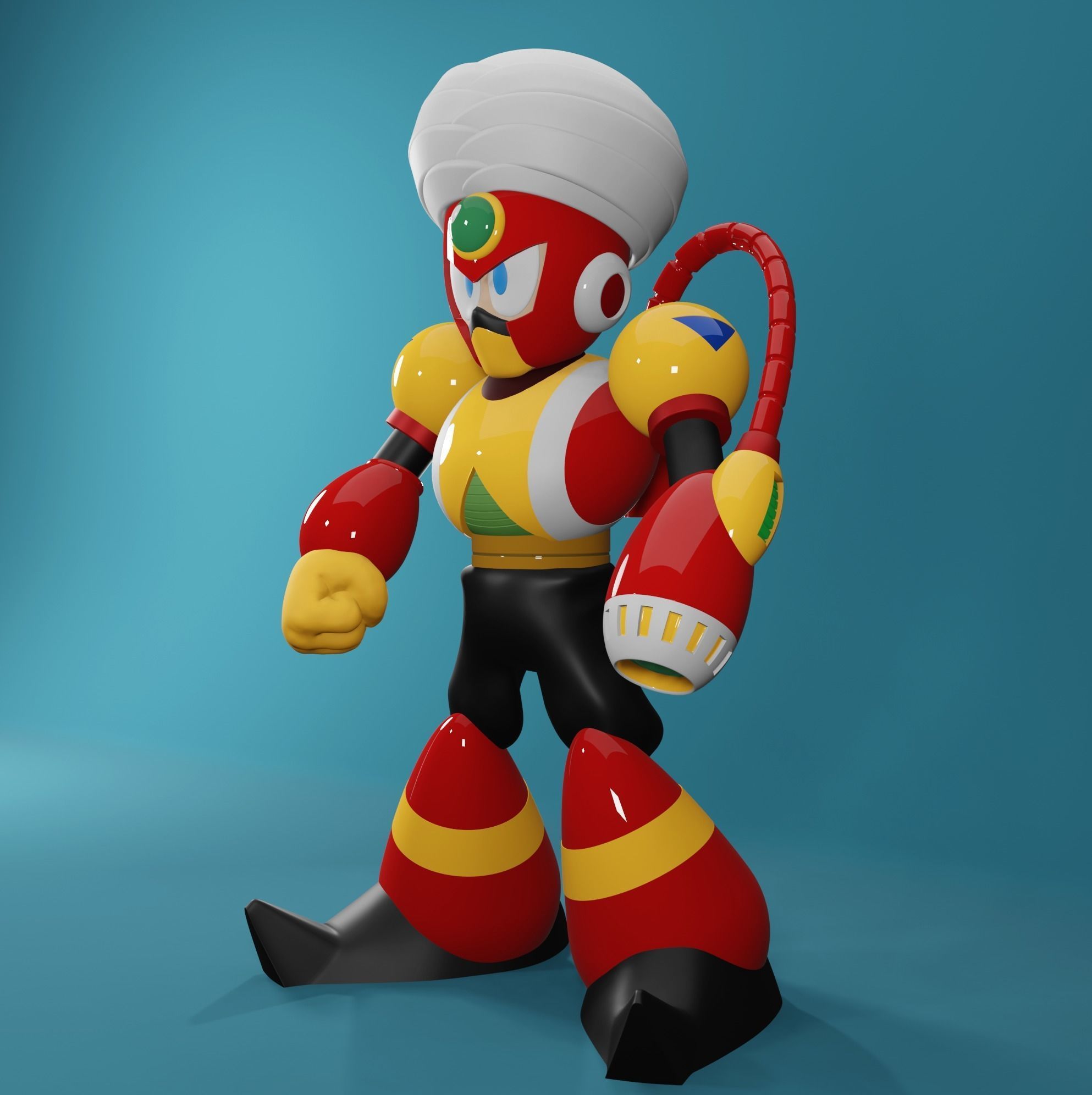 Flameman Rockman MegaMan 3D model 3D model_3