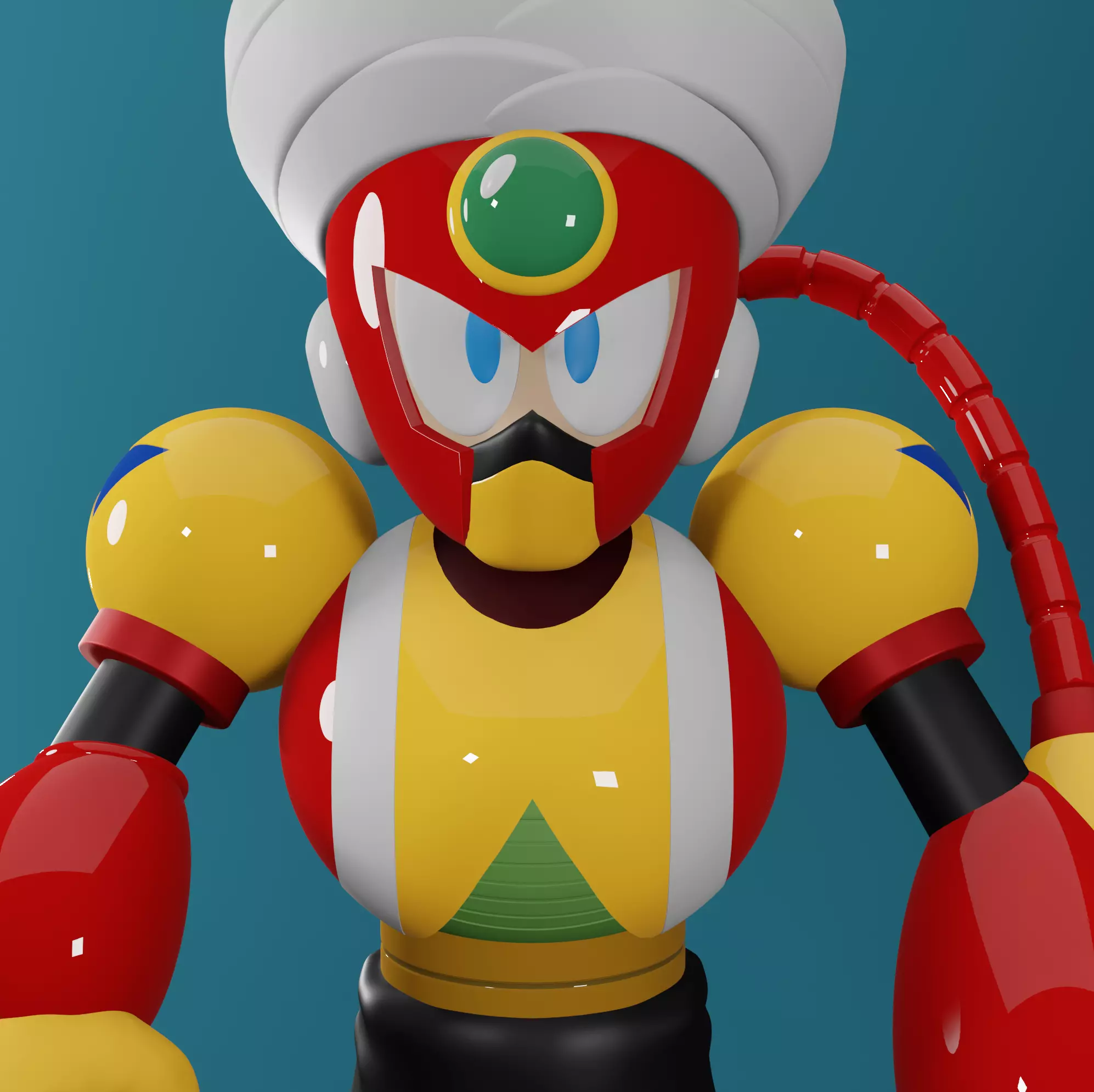 Flameman Rockman MegaMan 3D model 3D model_0