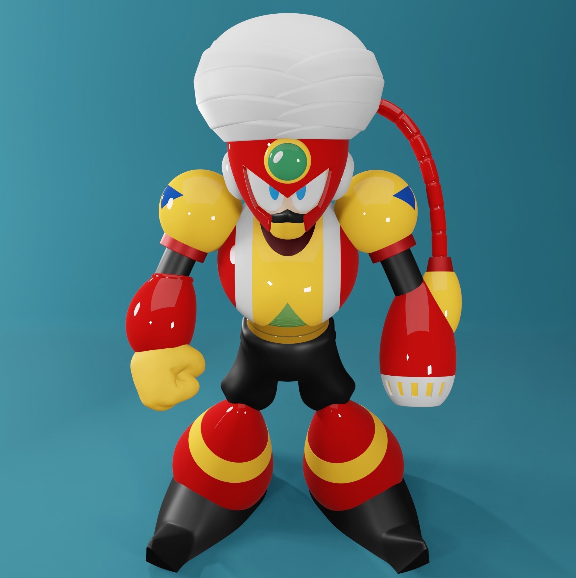 Flameman Rockman MegaMan 3D model 3D model_1