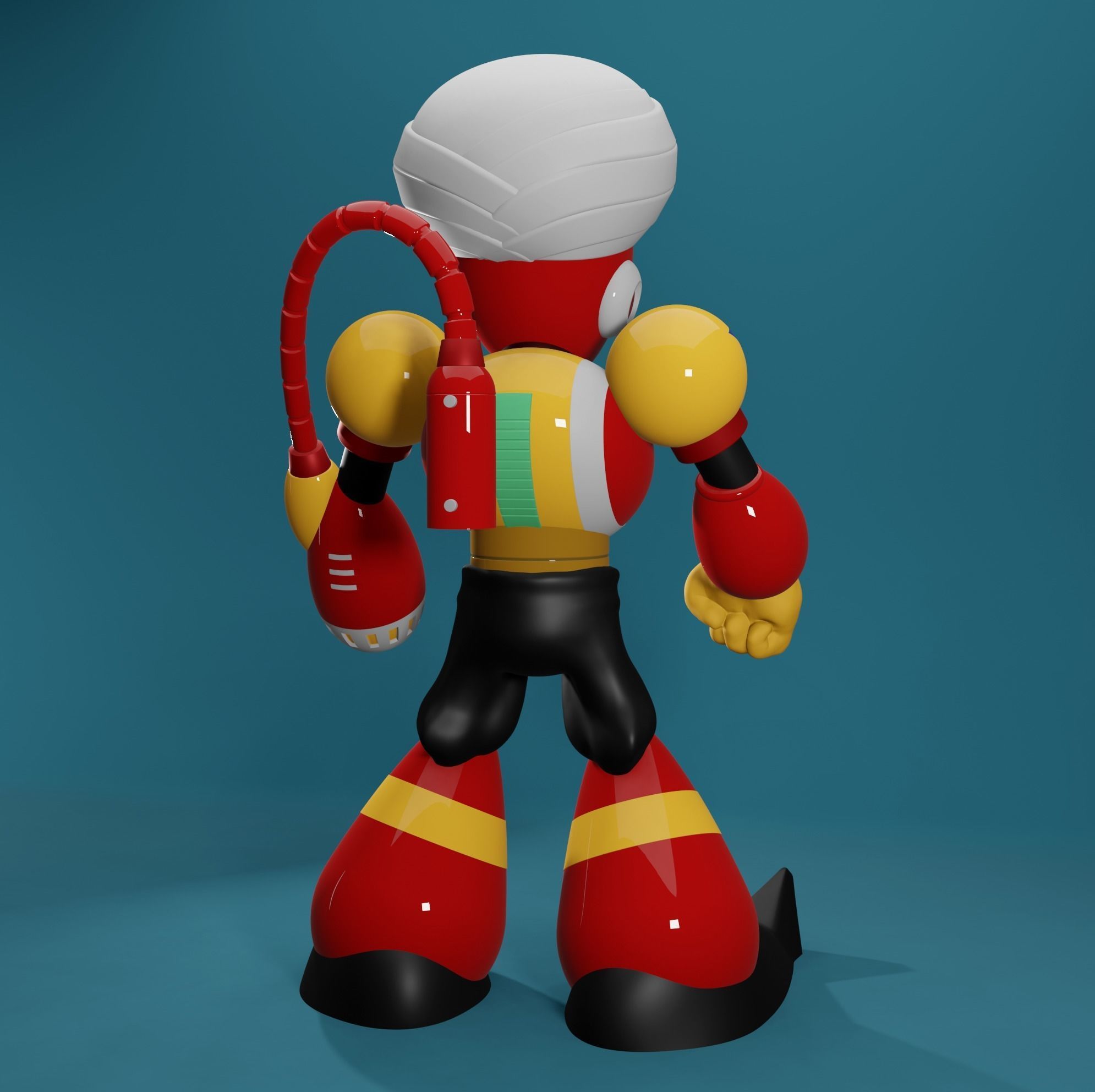 Flameman Rockman MegaMan 3D model 3D model_4