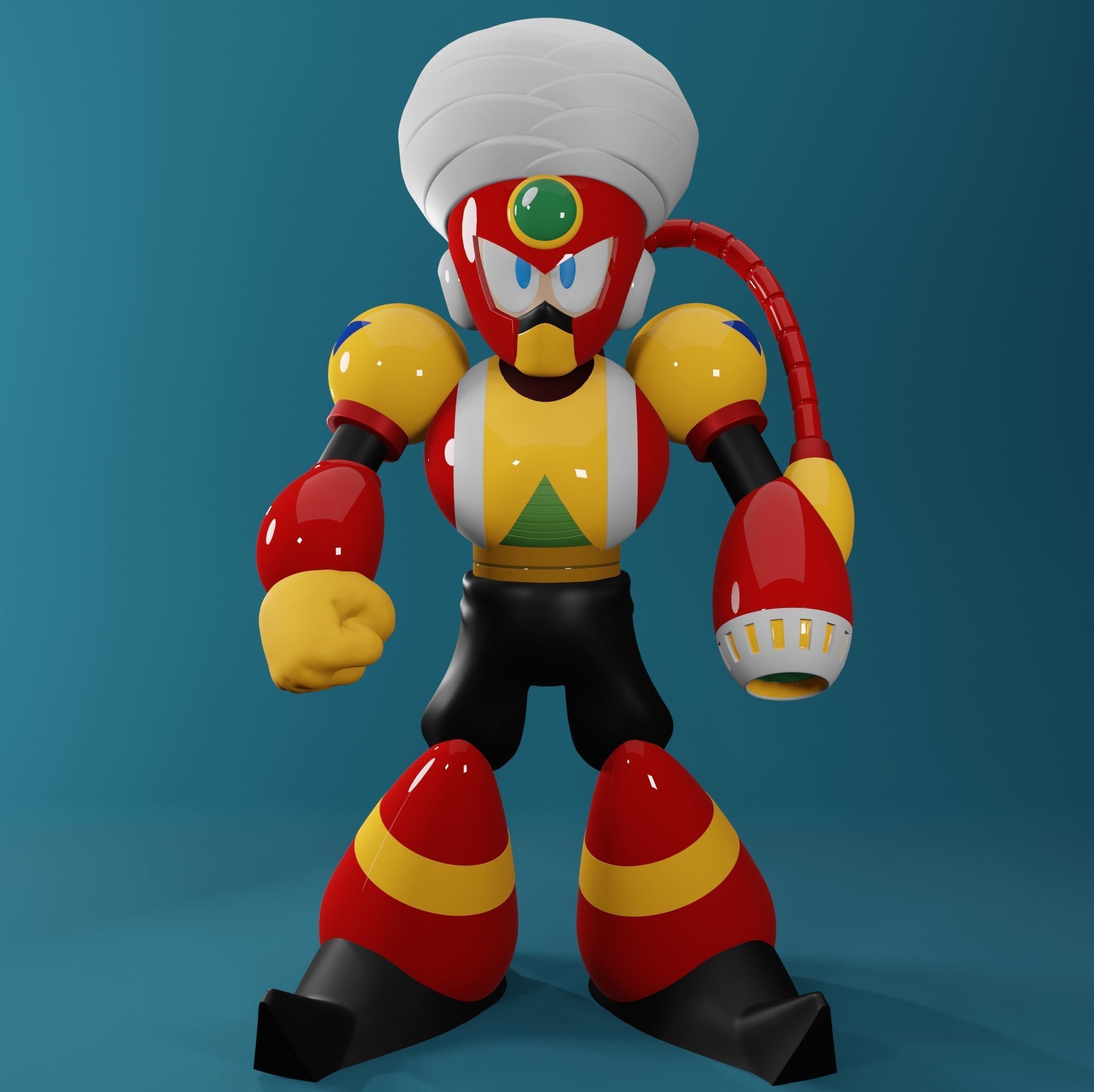 Flameman Rockman MegaMan 3D model 3D model_2