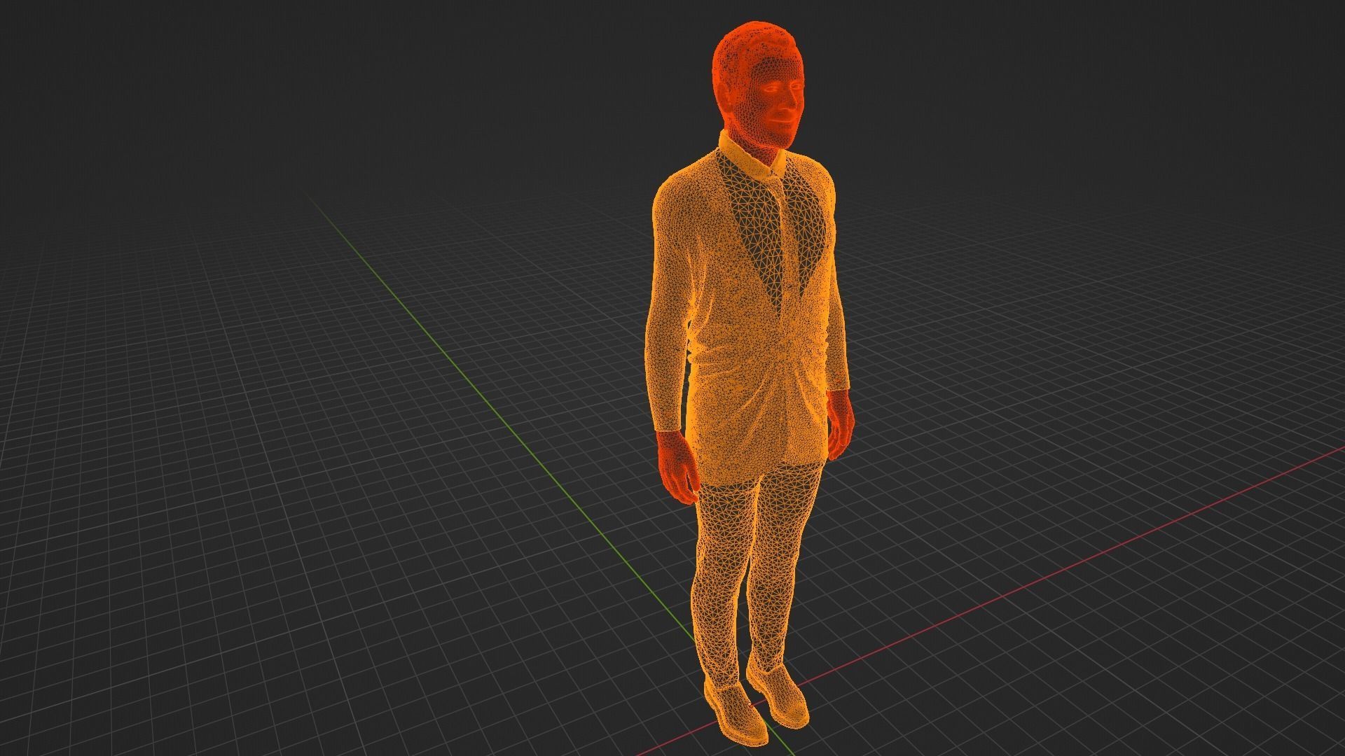 Emmanuel Macron - President of France Low-poly 3D model_9