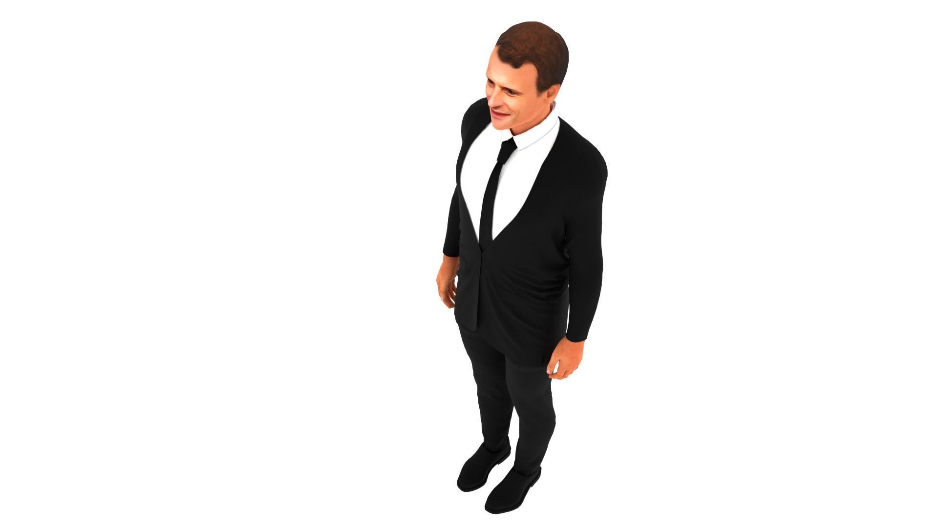 Emmanuel Macron - President of France Low-poly 3D model_7