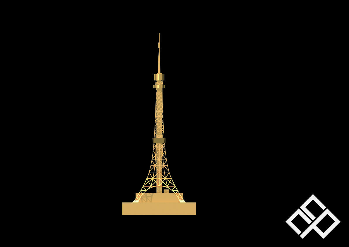 3D Printable Tokyo Tower Japan 3D print model_5