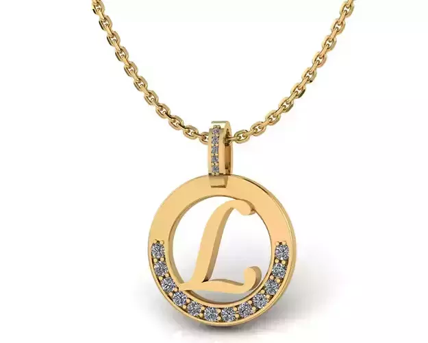 L Letter Pendant  3D print model