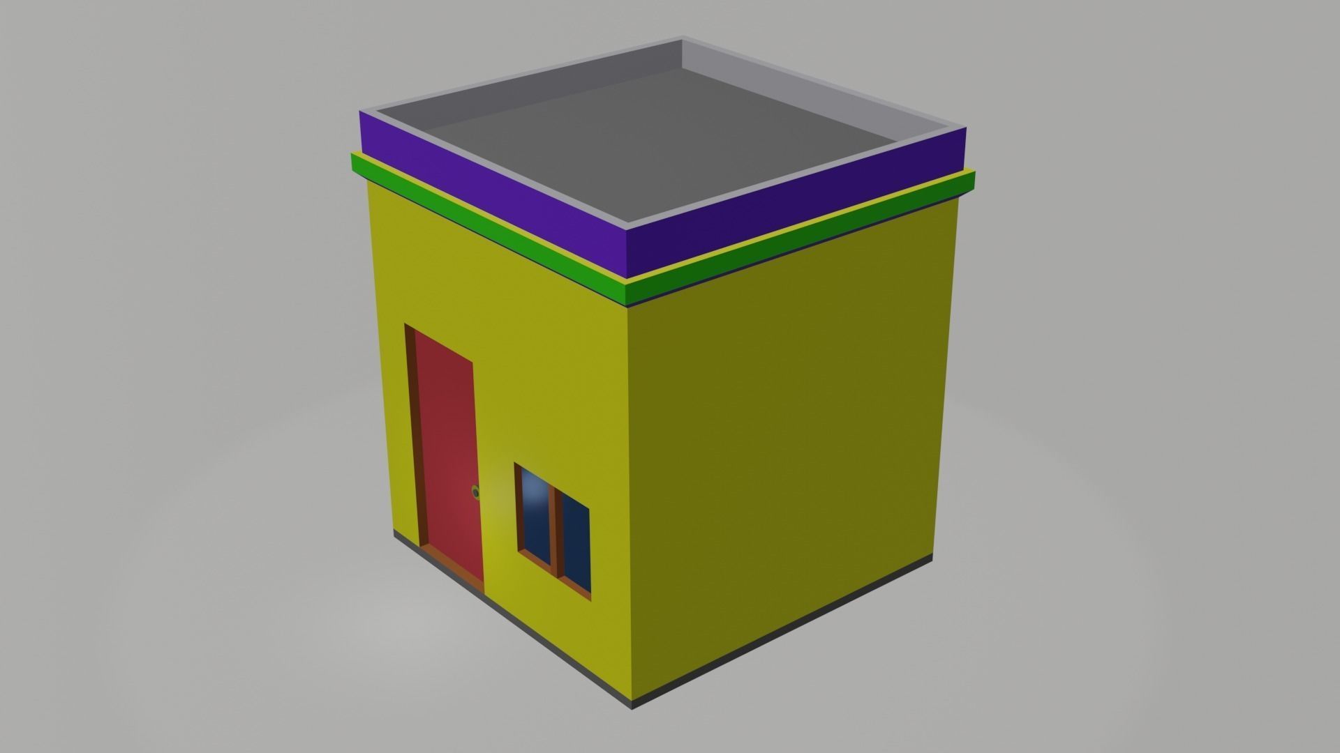 3 House Models Package Low-poly 3D model_3