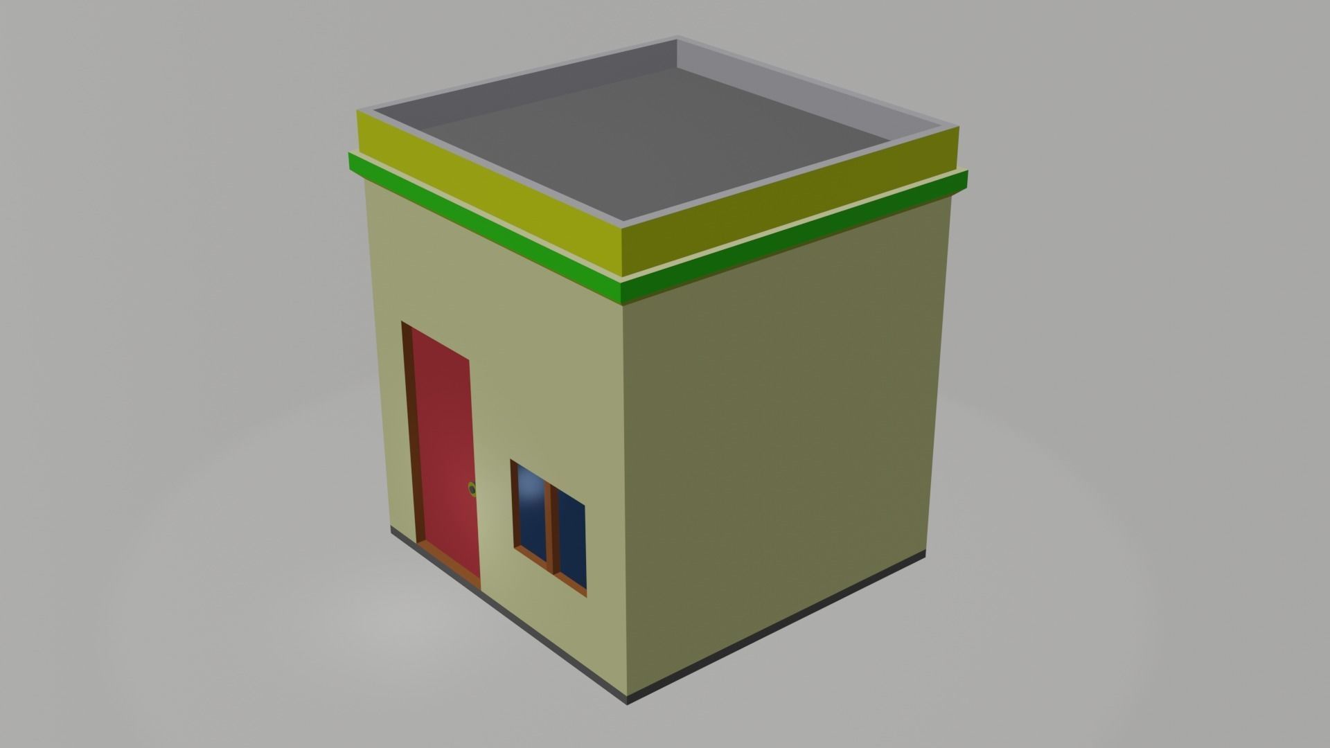 3 House Models Package Low-poly 3D model_4