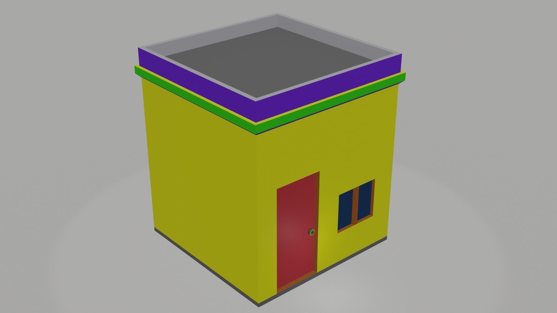 3 House Models Package Low-poly 3D model_6