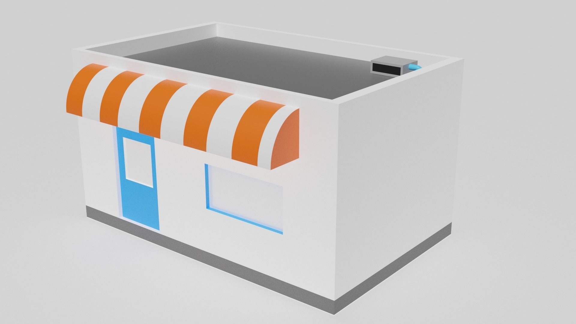 3 House Models Package Low-poly 3D model_1