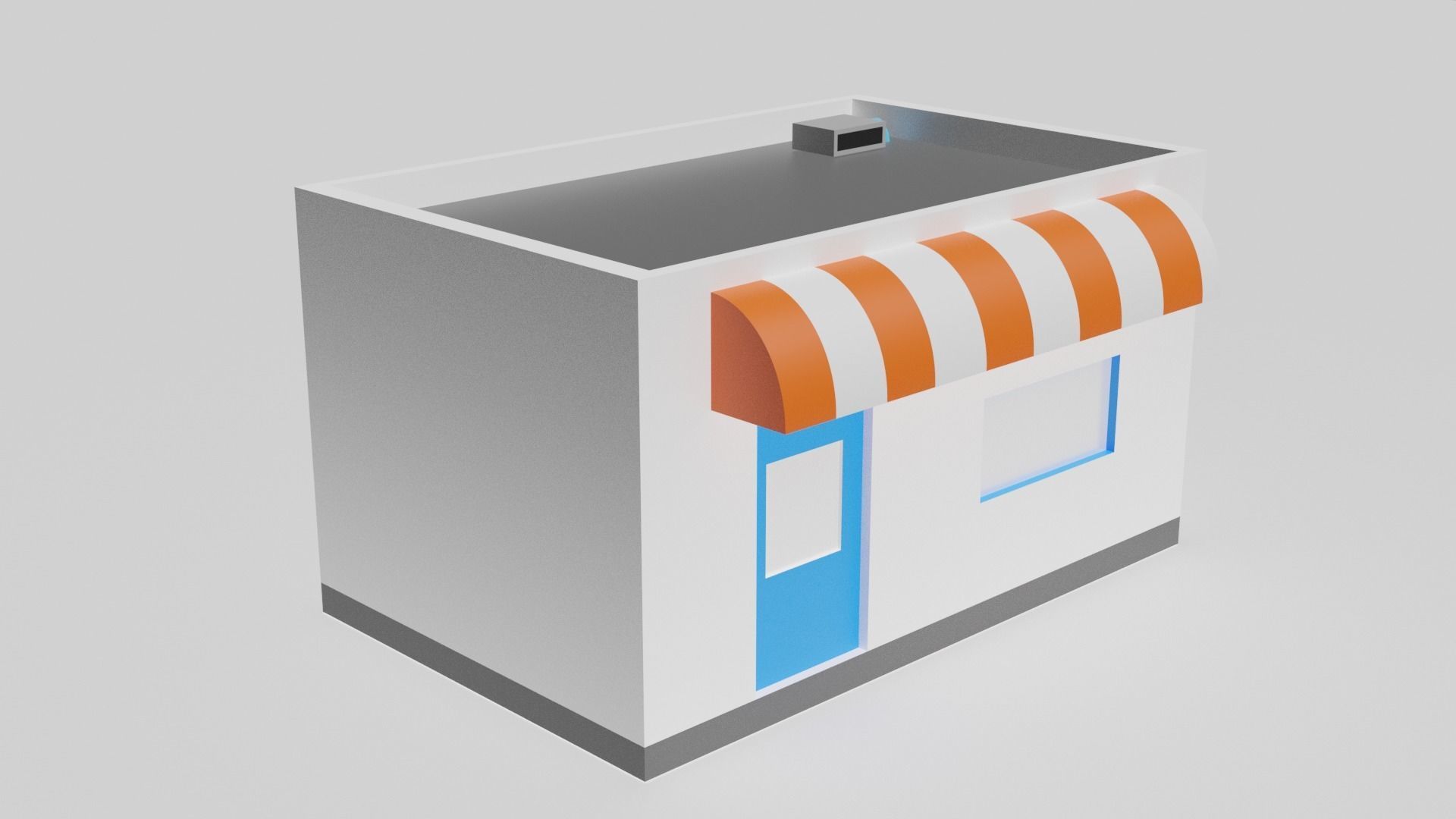 3 House Models Package Low-poly 3D model_5