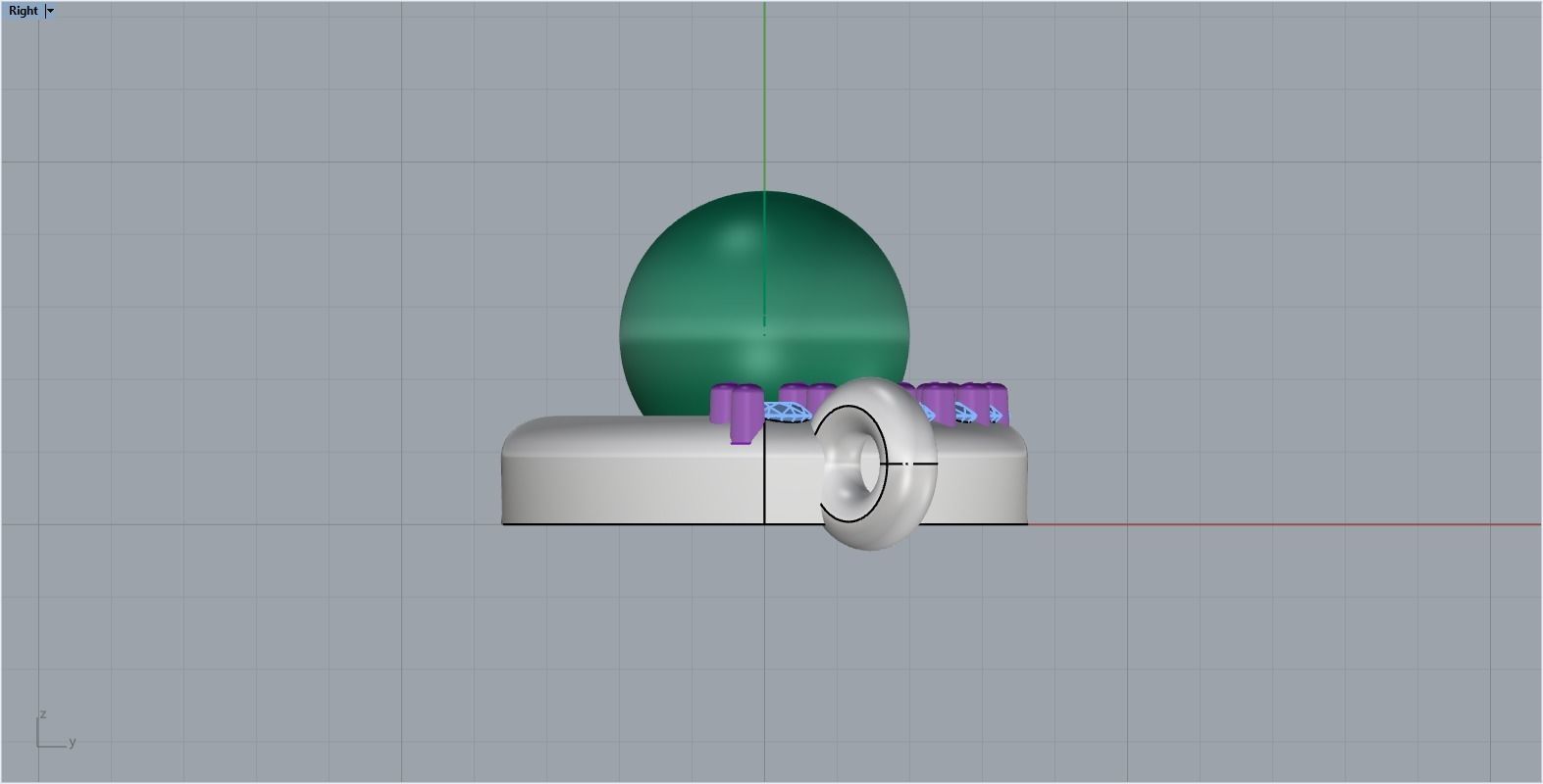 Eye pendant with pearl 3D print model_8