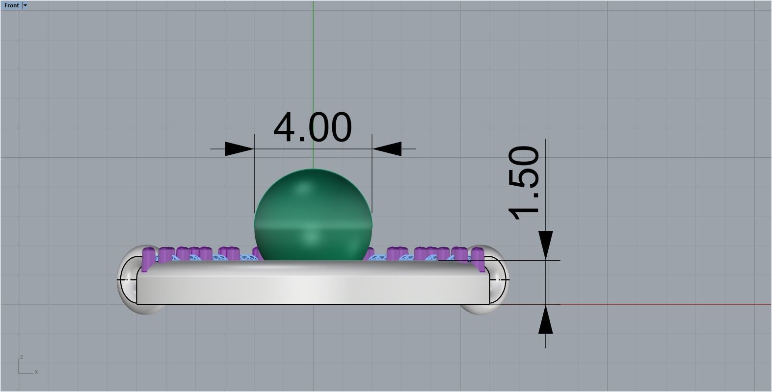 Eye pendant with pearl 3D print model_7