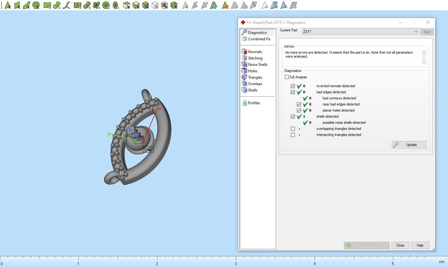 Eye pendant with pearl 3D print model_3