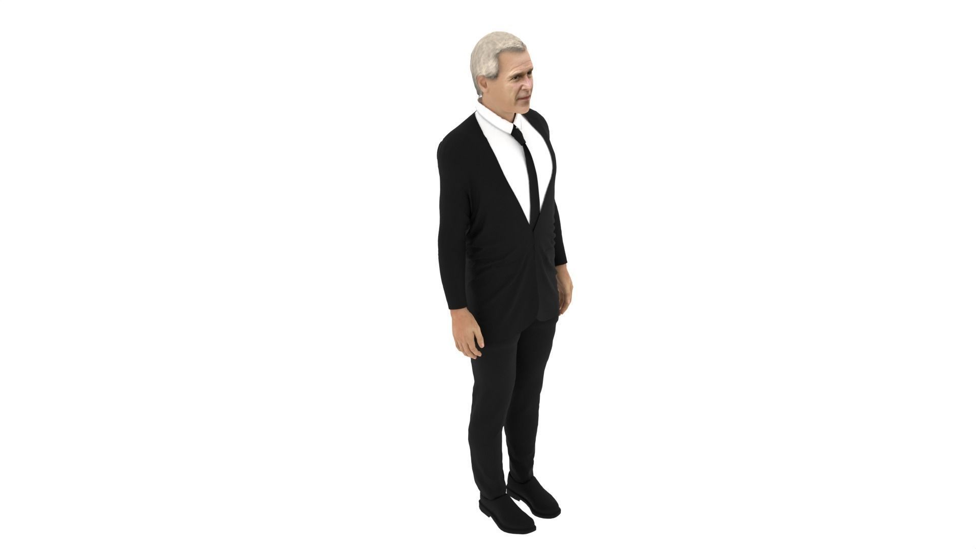 George Walker Bush Low-poly 3D model_3