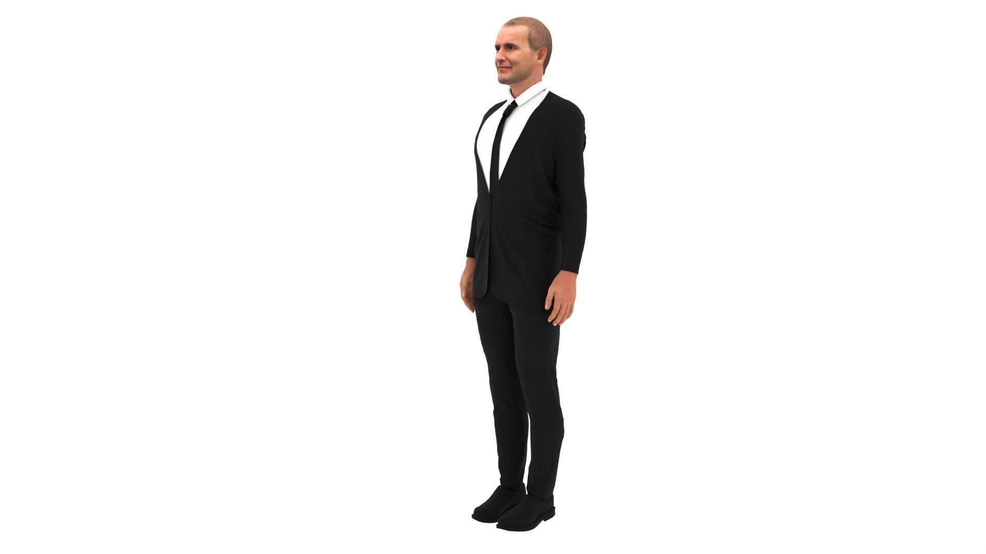 Guoni Th Johannesson - President of Iceland Low-poly 3D model_4