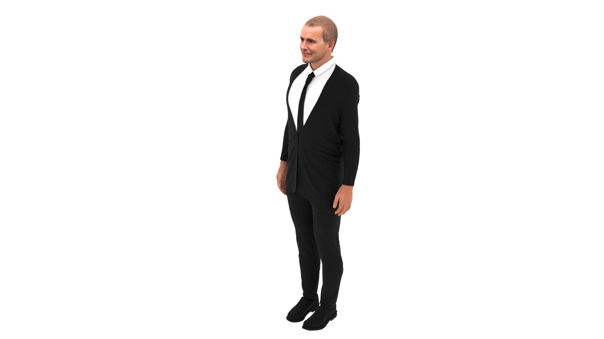 Guoni Th Johannesson - President of Iceland Low-poly 3D model_2